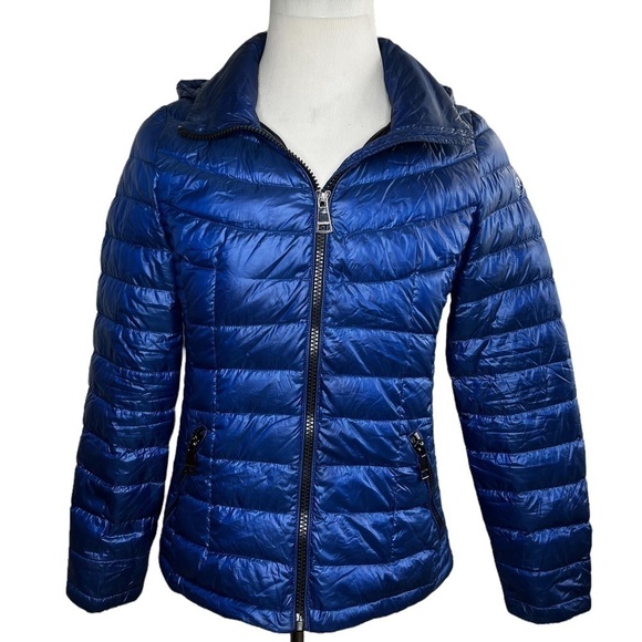 Calvin Klein Women’s Hooded Down Feathers Puffer Packable Jacket - Picture 3 of 16